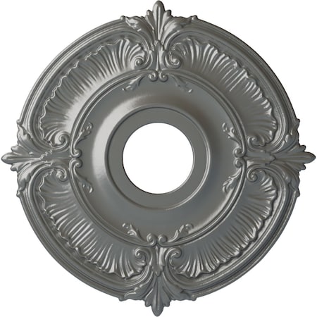 Ekena Millwork Attica Ceiling Medallion (Fits Canopies up to 5"), Hand-Painted Silver, 18"OD x 4"ID x 5/8"P CM18ATSLS